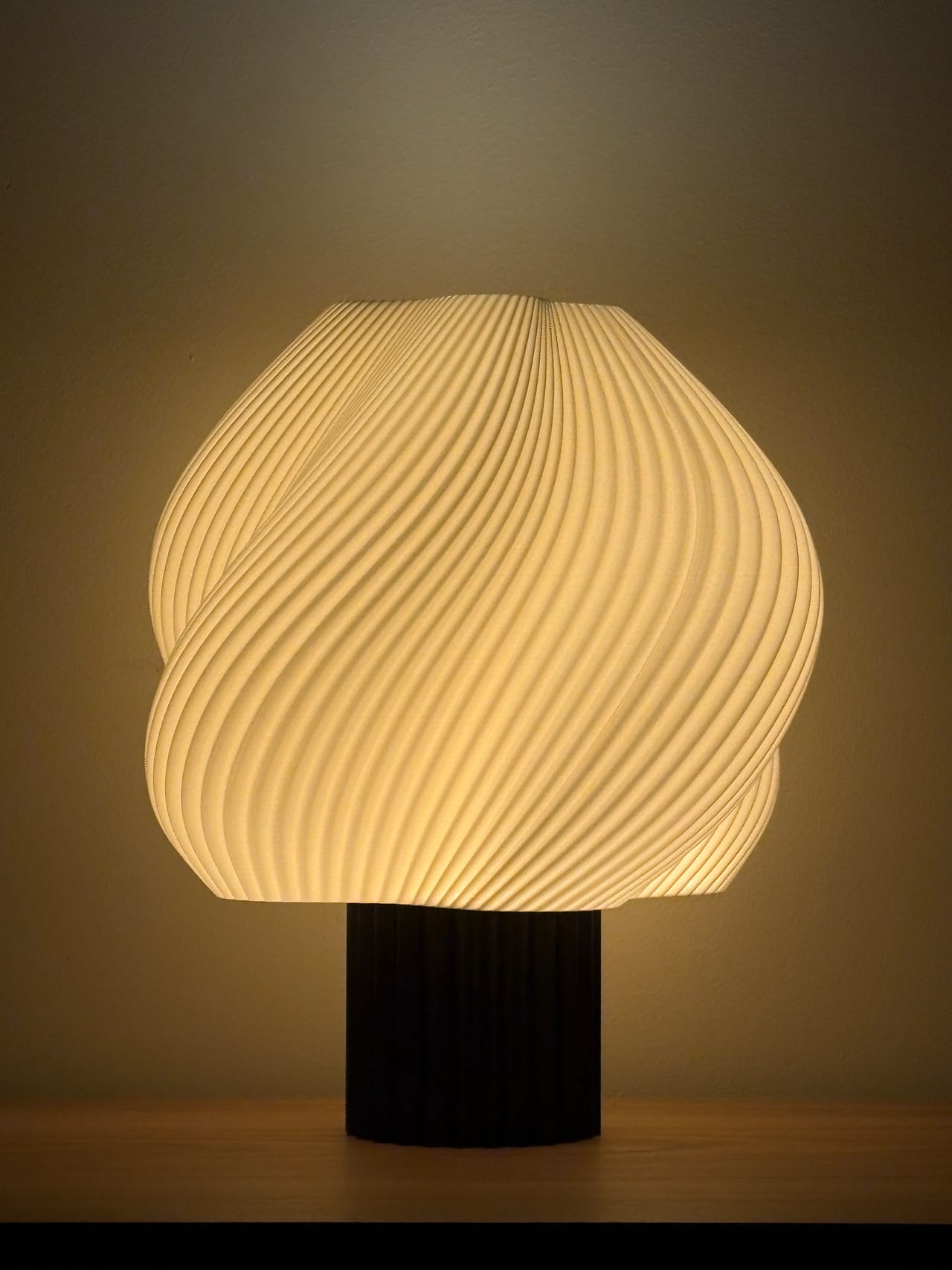 Close-up van het spiraal-patroon, warm verlicht